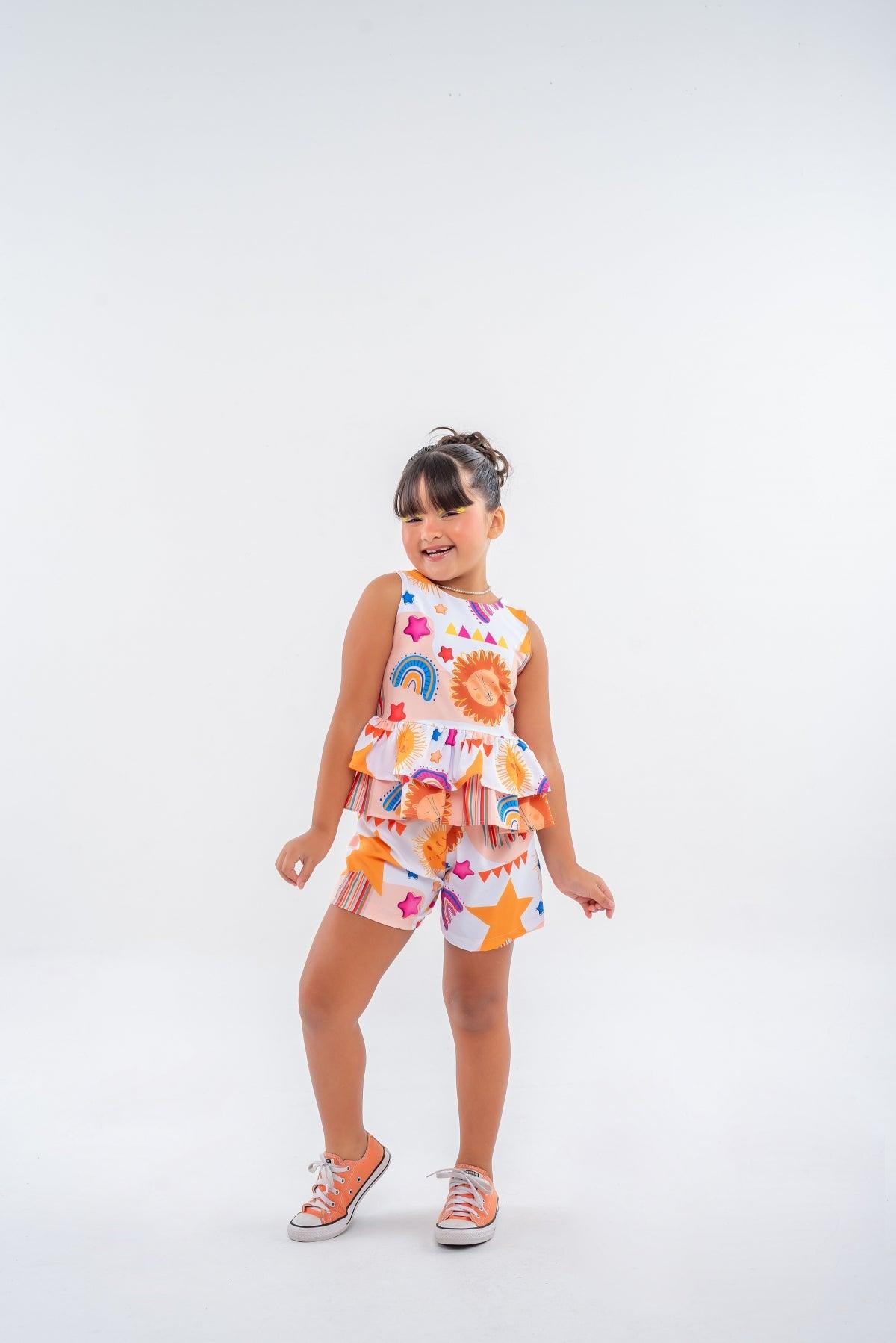 Peplum Off Set for Girls, Ages 2-6 – Trendy Two-Piece Outfit, Comfortable and Stylish, Perfect for Any Occasion
