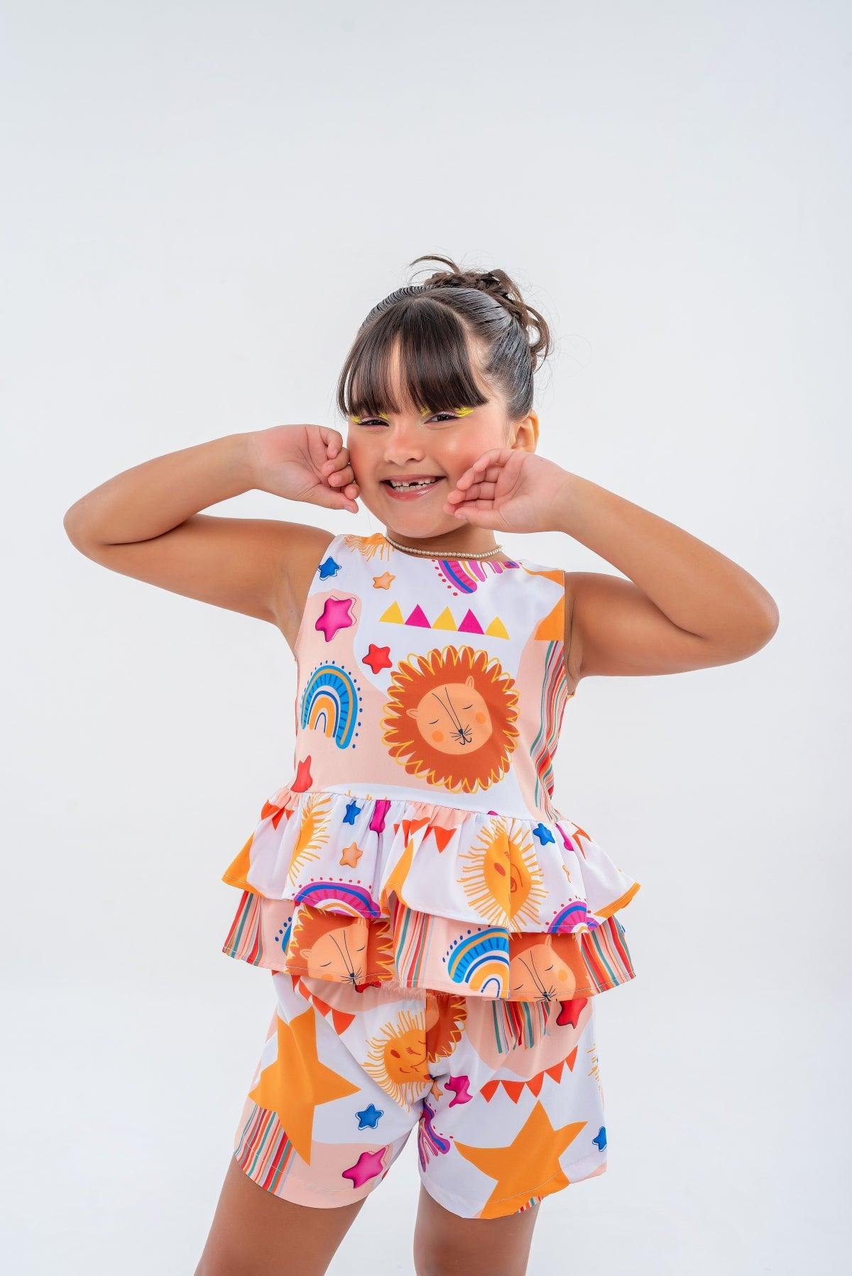 Peplum Off Set for Girls, Ages 2-6 – Trendy Two-Piece Outfit, Comfortable and Stylish, Perfect for Any Occasion