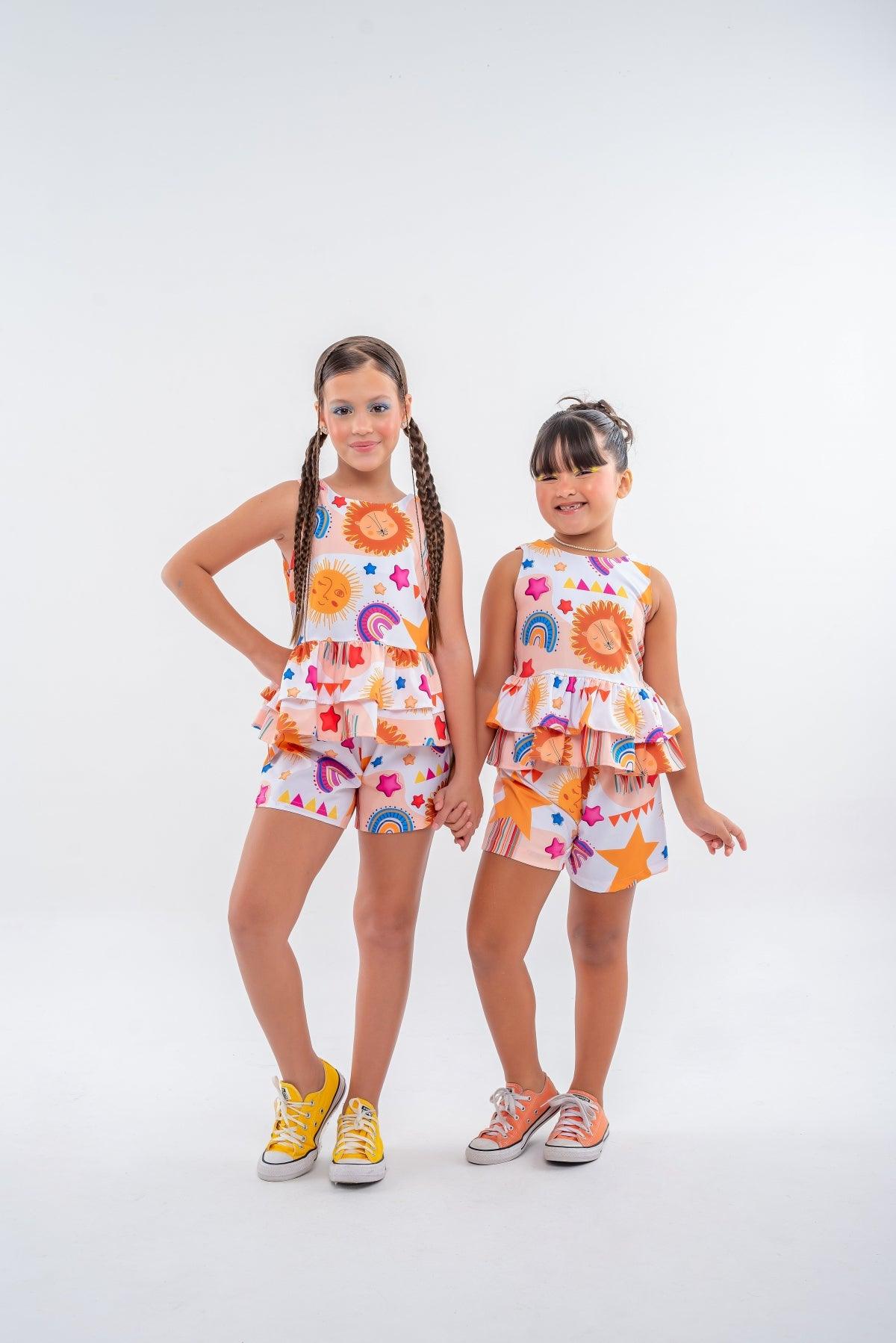 Peplum Off Set for Girls, Ages 2-6 – Trendy Two-Piece Outfit, Comfortable and Stylish, Perfect for Any Occasion