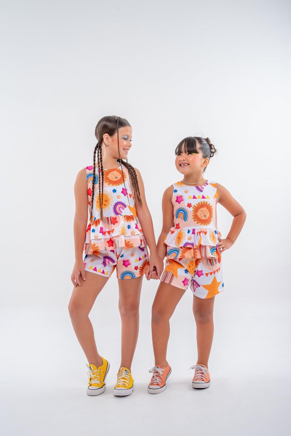 Peplum Off Set for Girls, Ages 2-6 – Trendy Two-Piece Outfit, Comfortable and Stylish, Perfect for Any Occasion