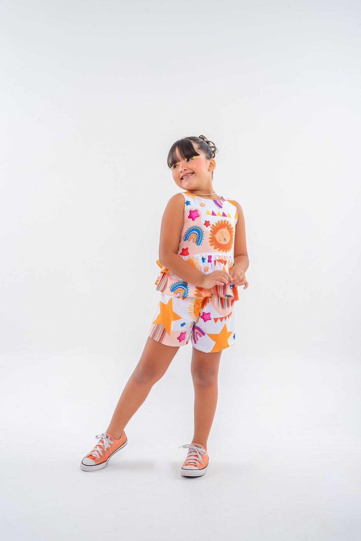 Peplum Off Set for Girls, Ages 2-6 – Trendy Two-Piece Outfit, Comfortable and Stylish, Perfect for Any Occasion