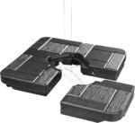 4-Piece 190 lb Fillable Cantilever Umbrella Base, Water or Sand Offset Stand